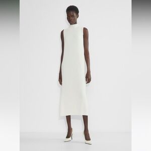 Babaton Ivory Pleated dress